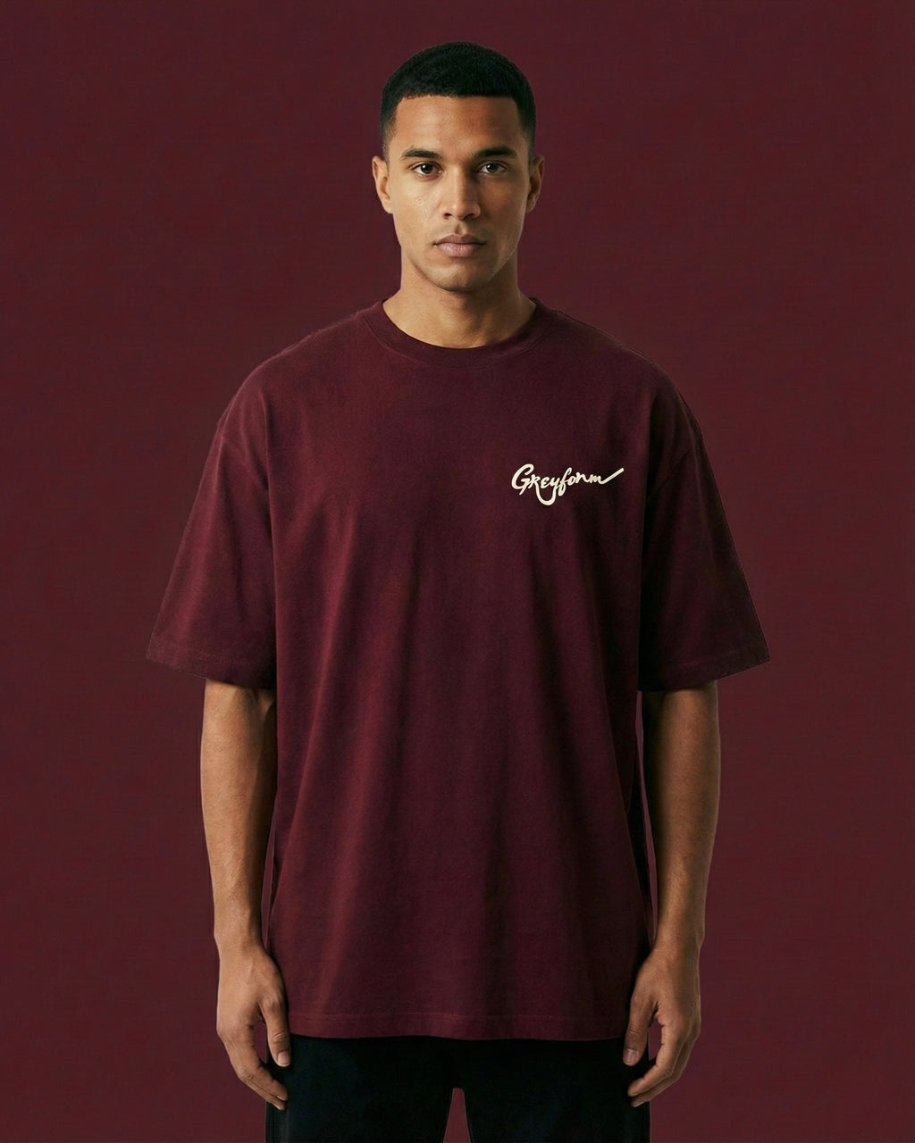 BURGUNDY OVERSIZED T-SHIRT
