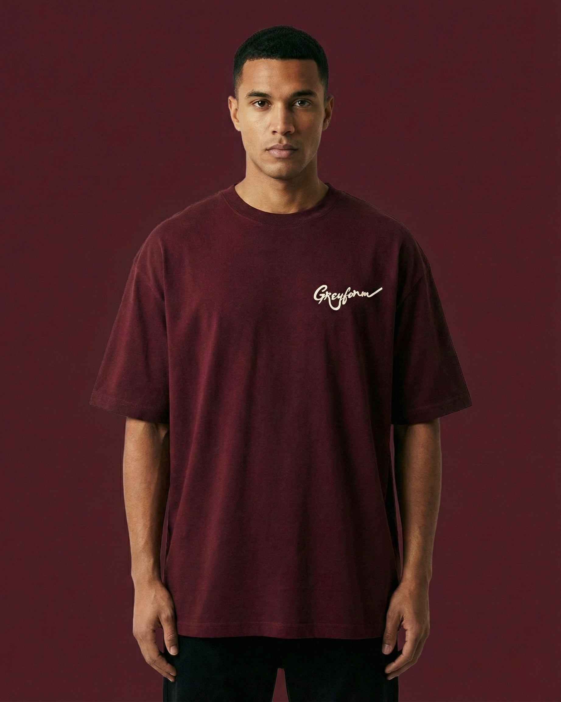BURGUNDY OVERSIZED T-SHIRT