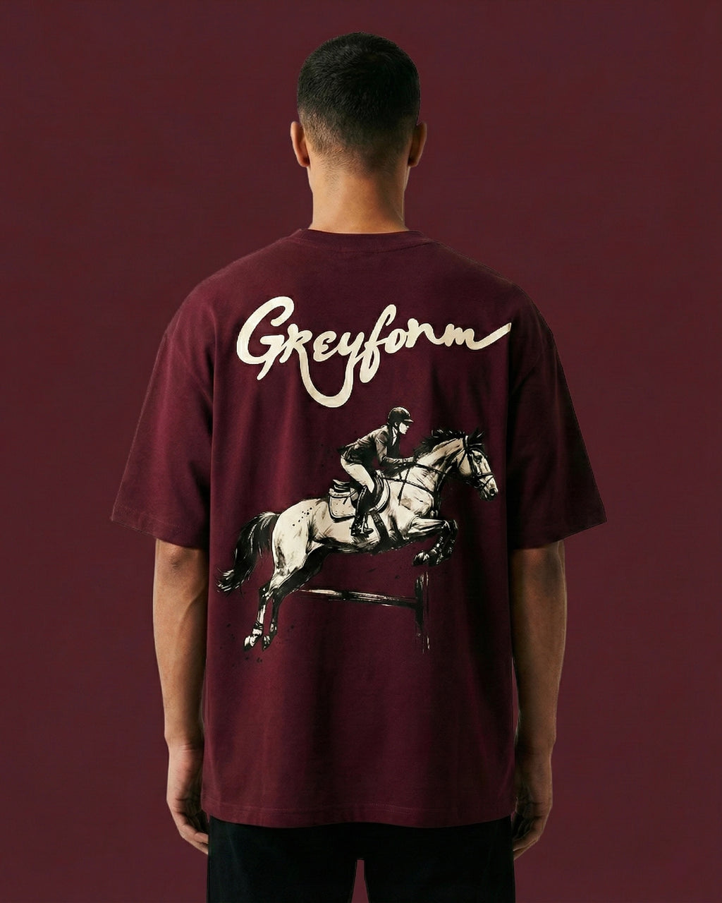 BURGUNDY OVERSIZED T-SHIRT
