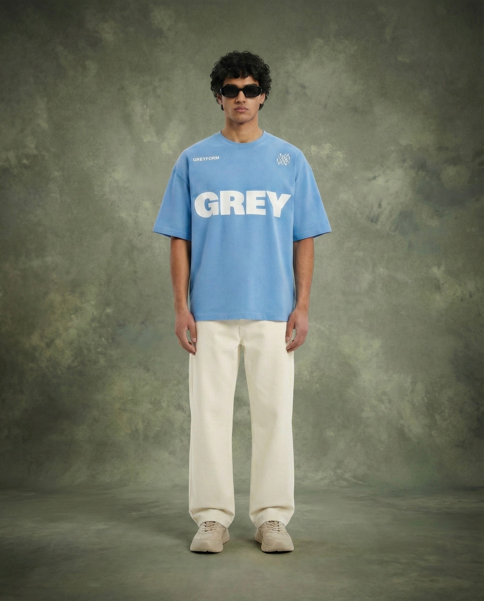 BLUE GREYFORM OVERSIZED T-SHIRT