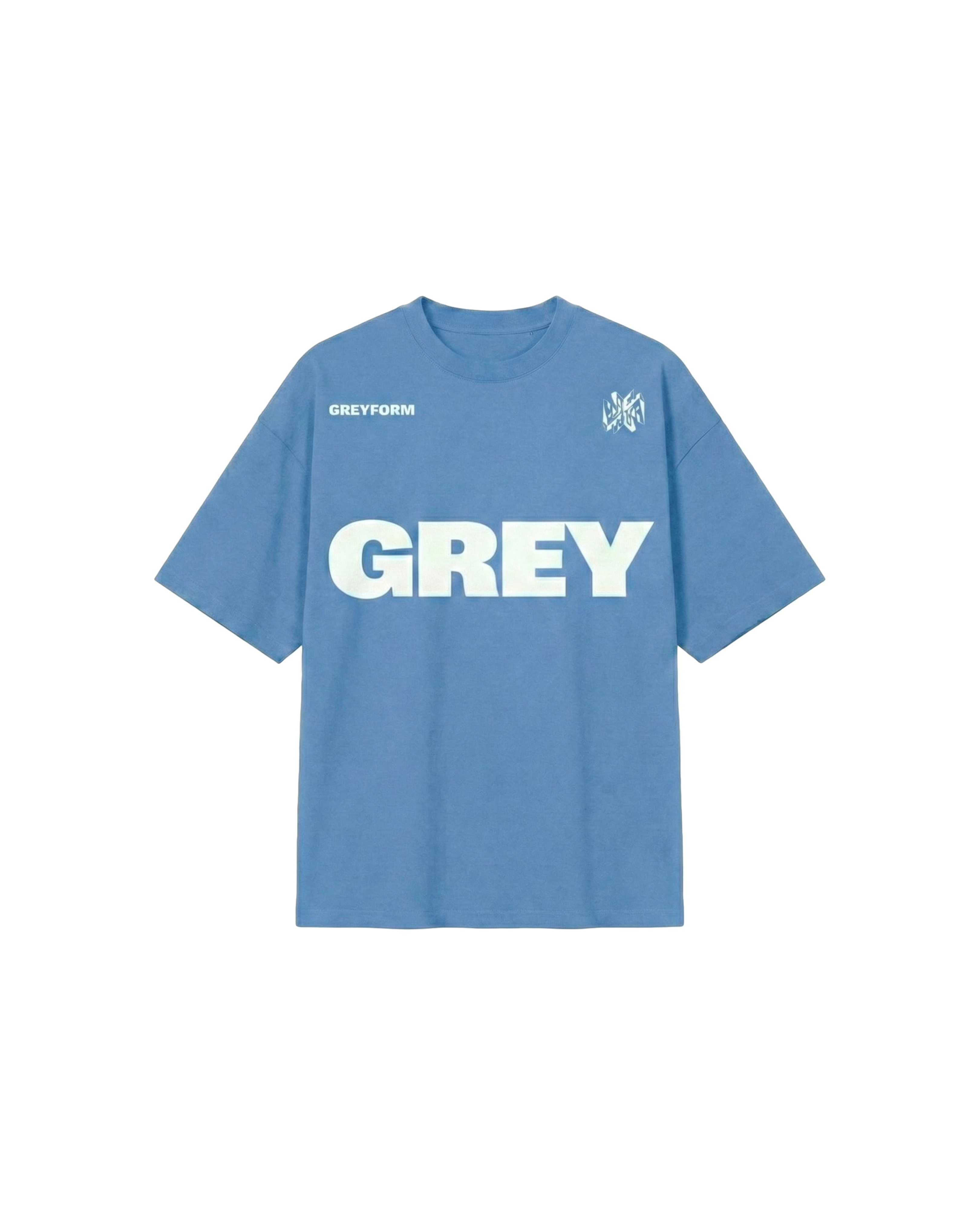 BLUE GREYFORM OVERSIZED T-SHIRT