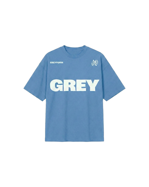 BLUE GREYFORM OVERSIZED T-SHIRT