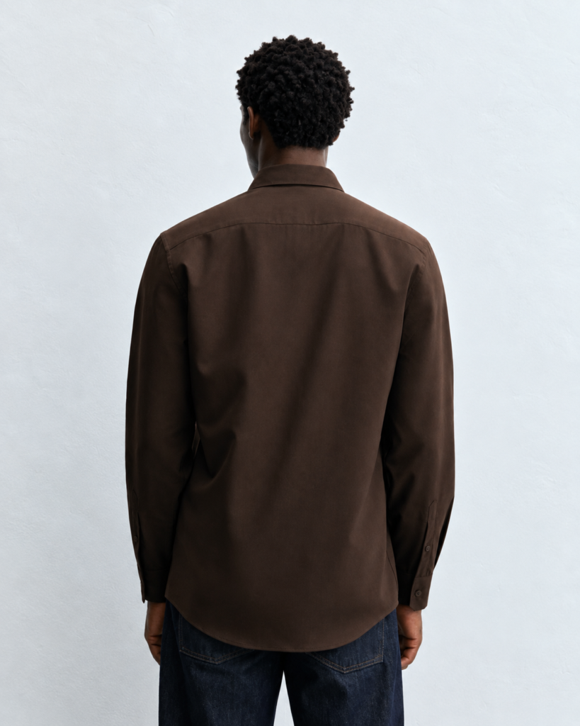 back view in chocolate brown