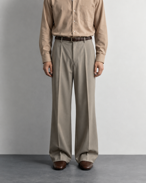 minimalist beige shirt lookbook 2