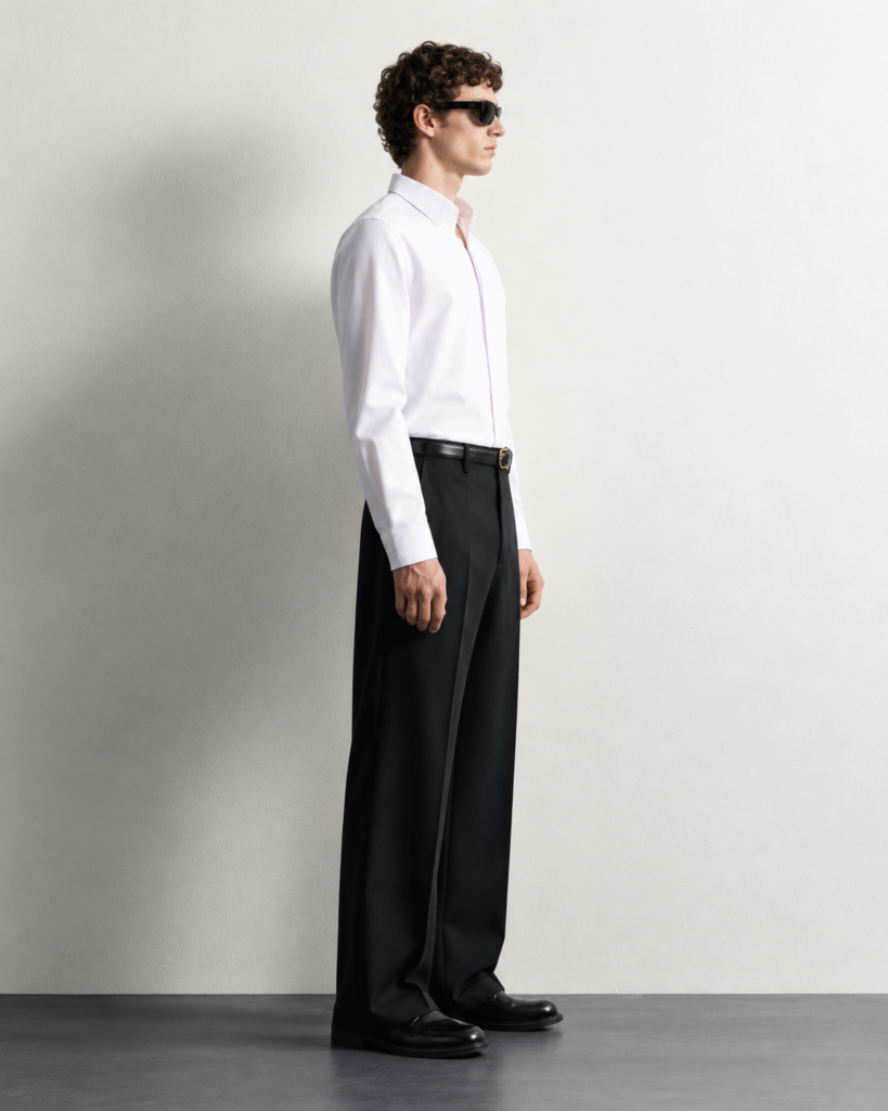 minimalist side profile fashion portrait